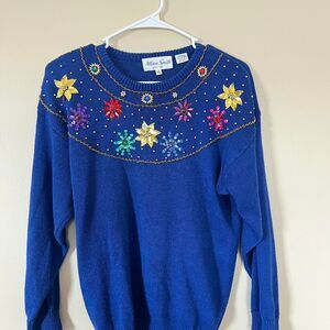 Allison Smith Vintage Beaded Sweater Size PS